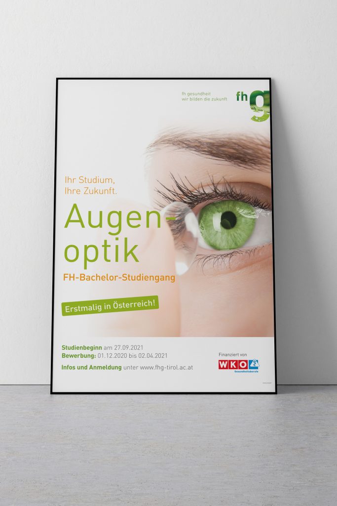 Plakat fhg Augenoptik Studiengang