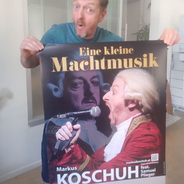 #posterdesign Kabarett <Eine kleine Machtmusik> @markuskoschuh 
#poster #plakat